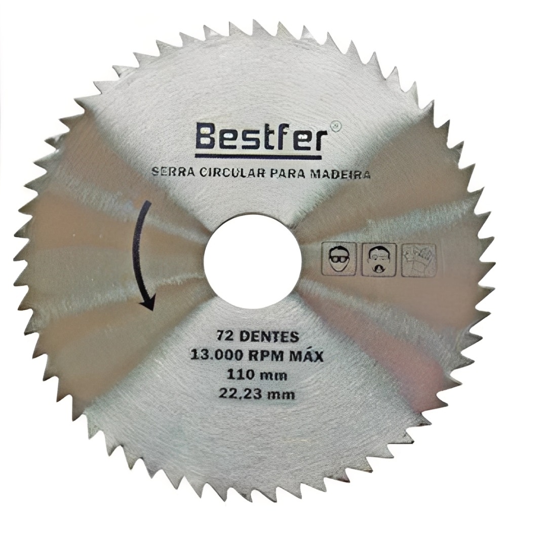 Serra Circular Para Madeira 4.3/8 X 20 MM 36 Dentes BESTFER