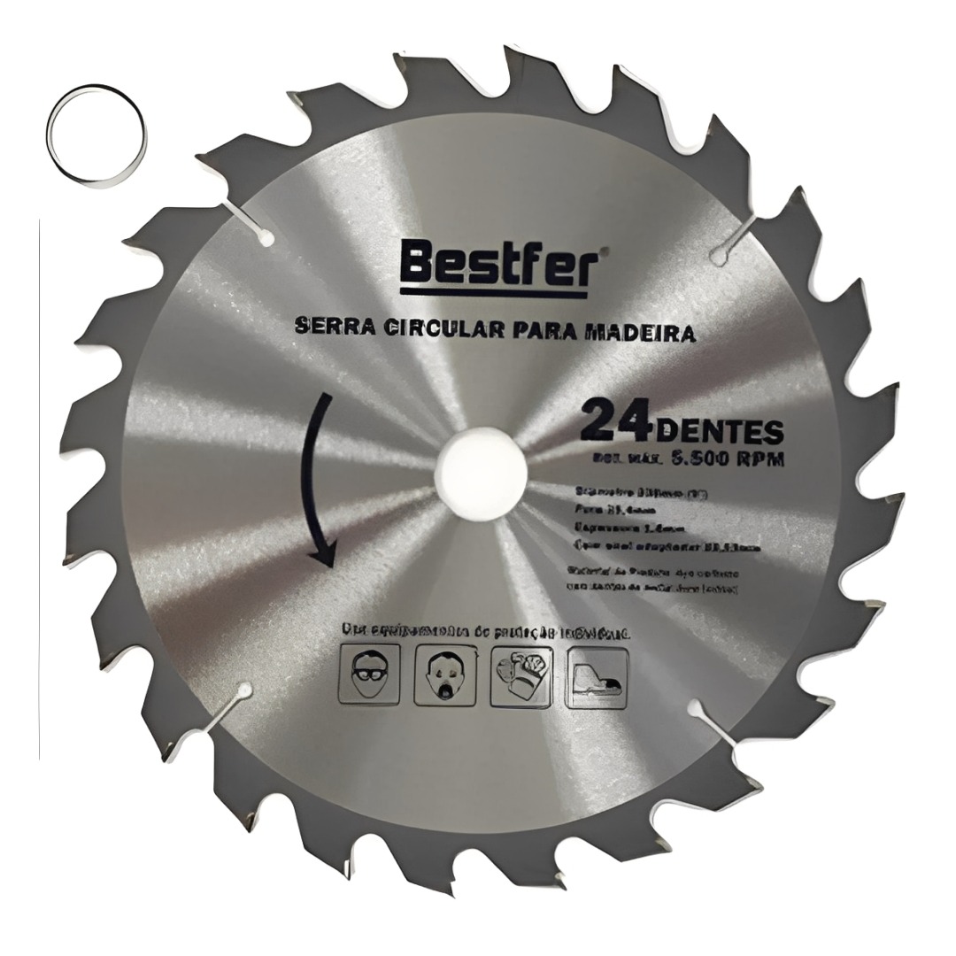 Serra Circular Para Madeira 9 X 20 Mm 24 Dentes Bestfer