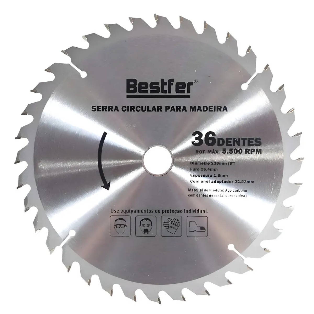 Serra Circular Para Madeira 9 X 20 Mm 34 Dentes Bestfer
