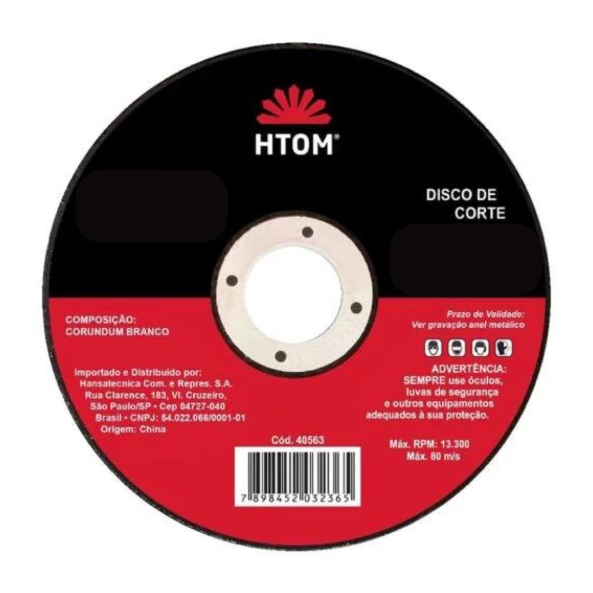 DISCO DE CORTE METAL HTOM4.1/2"X1/8"X7/8