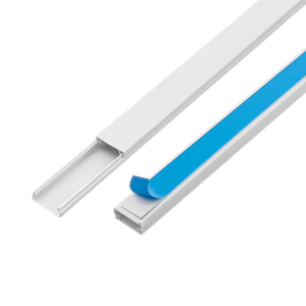 CANALETA PLASTICA BRANCA 20X10X0,6MM 2M C/ ADESIVO FORCELINE