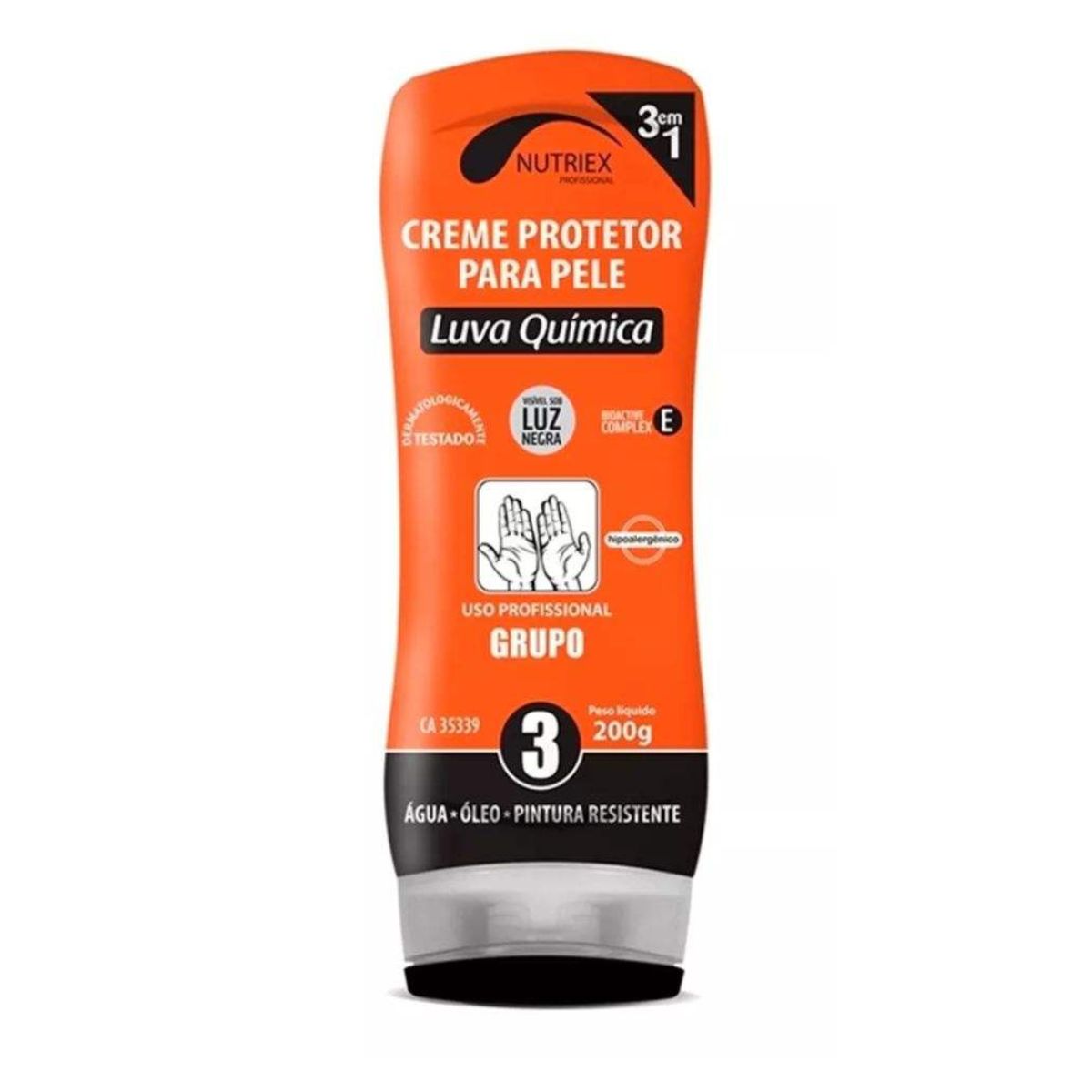Creme Protetor de Pele Nutriex Luva Química Grupo 3 200g
