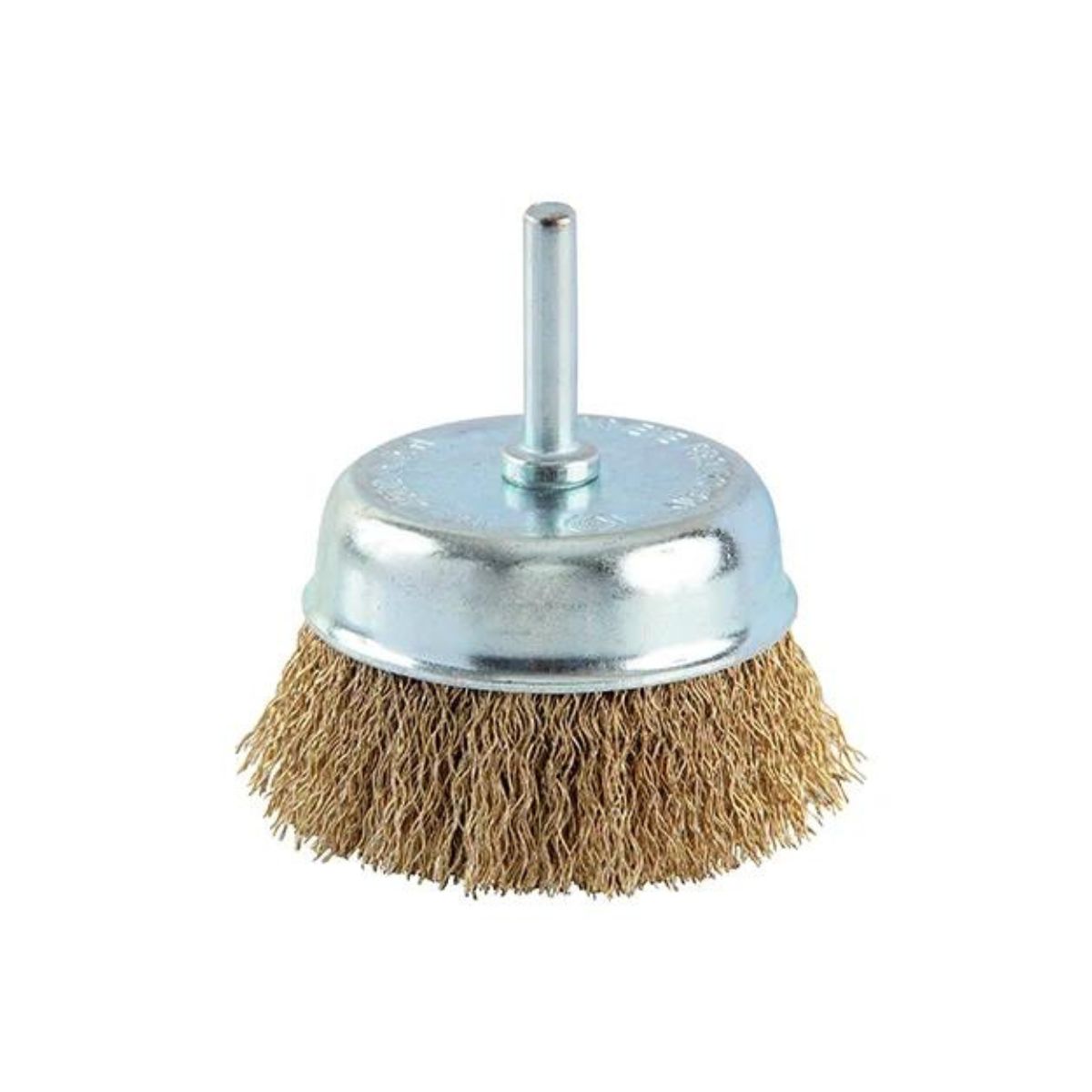 Escova de Aço Latonado Tipo Copo com Haste D50 - 7255 - BRASFORT