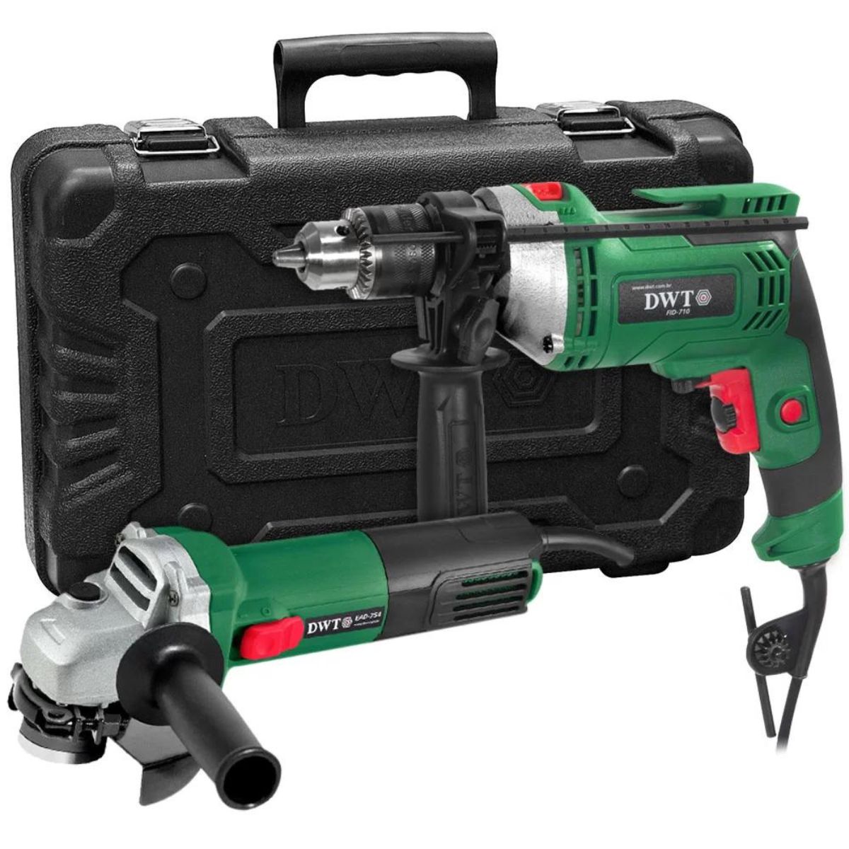 Conjunto Esmerilhadeira 4.½ E Furadeira ½ 127V DWT