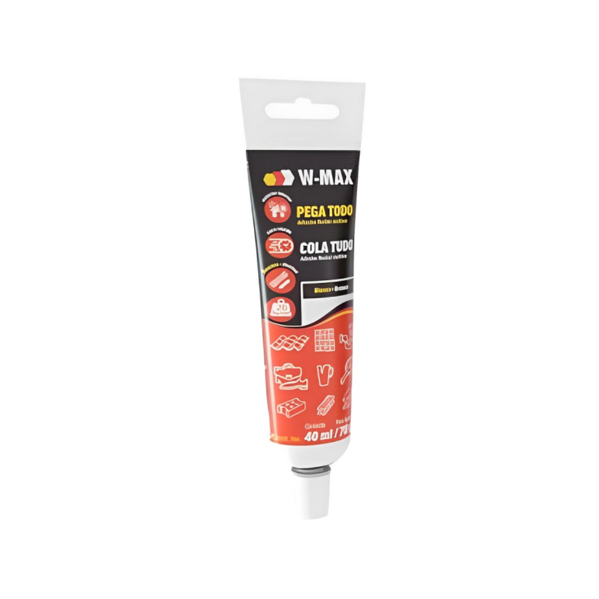 Cola Tudo Branco 40ml/ 70g W-max Branco Wurth
