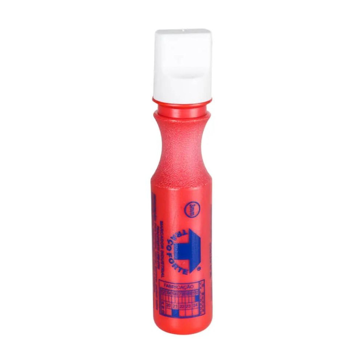 Marcador Industrial 60ml 3mm Vermelho Traço Forte Eco Baden