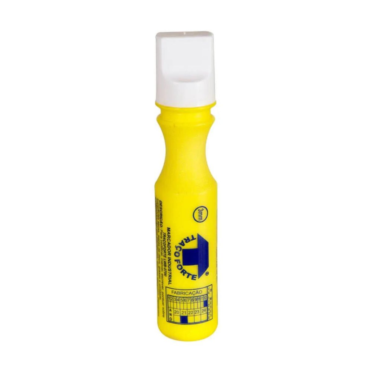 Marcador Industrial 60ml 3mm Amarelo Traço Forte Eco Baden
