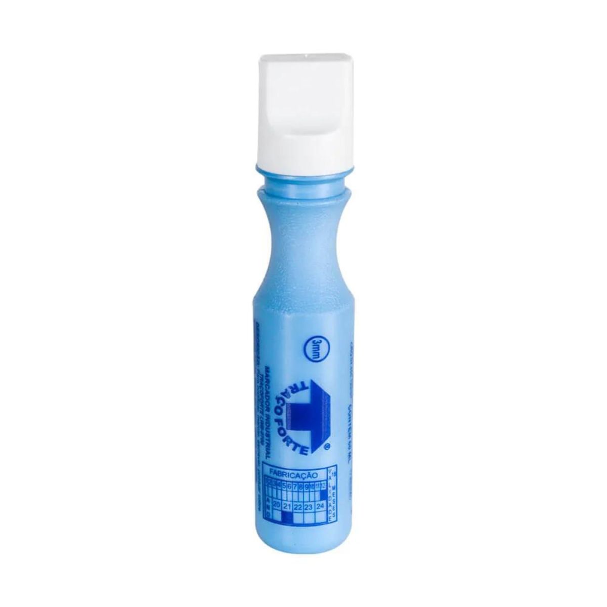 Marcador Industrial 60ml 3mm Azul Traço Forte Eco Baden