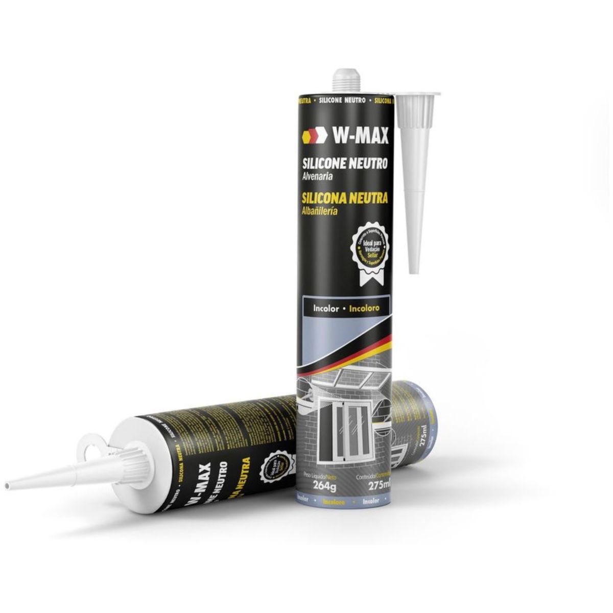 Silicone Neutro Alvenaria Incolor 275ml/264g W-max
